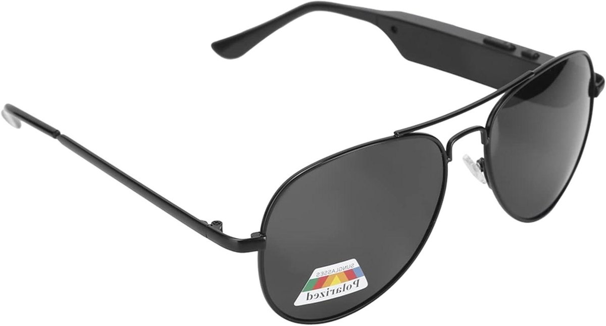 Smart Zonnebril - Muziek Bril - Buiten Activiteiten - Reflecterend Materiaal - 19 x 9 x 8 cm - Zwart