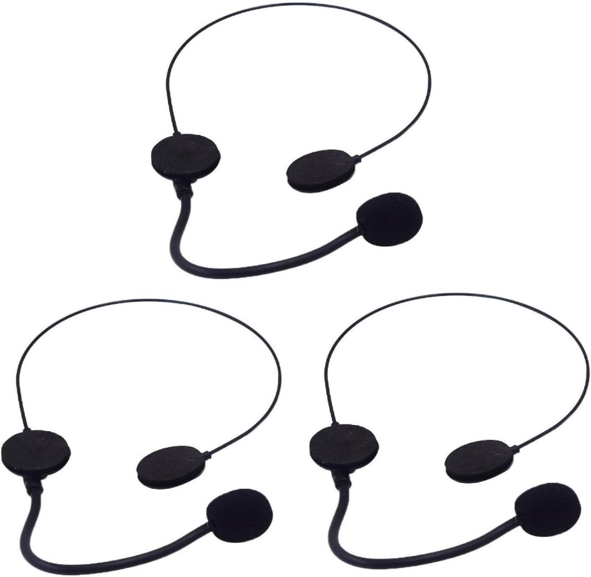 Zwarte Headset Microfoon voor Radio, Telefoon en Speelgoed - Accessoires voor Rockstar Kostuums en Optredens