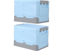Opvouwbare Opbergcontainers - Opbergbakken Kofferbak - Auto Organiseren - Ruimtebesparend Ontwerp - Set van 2 - Zwart