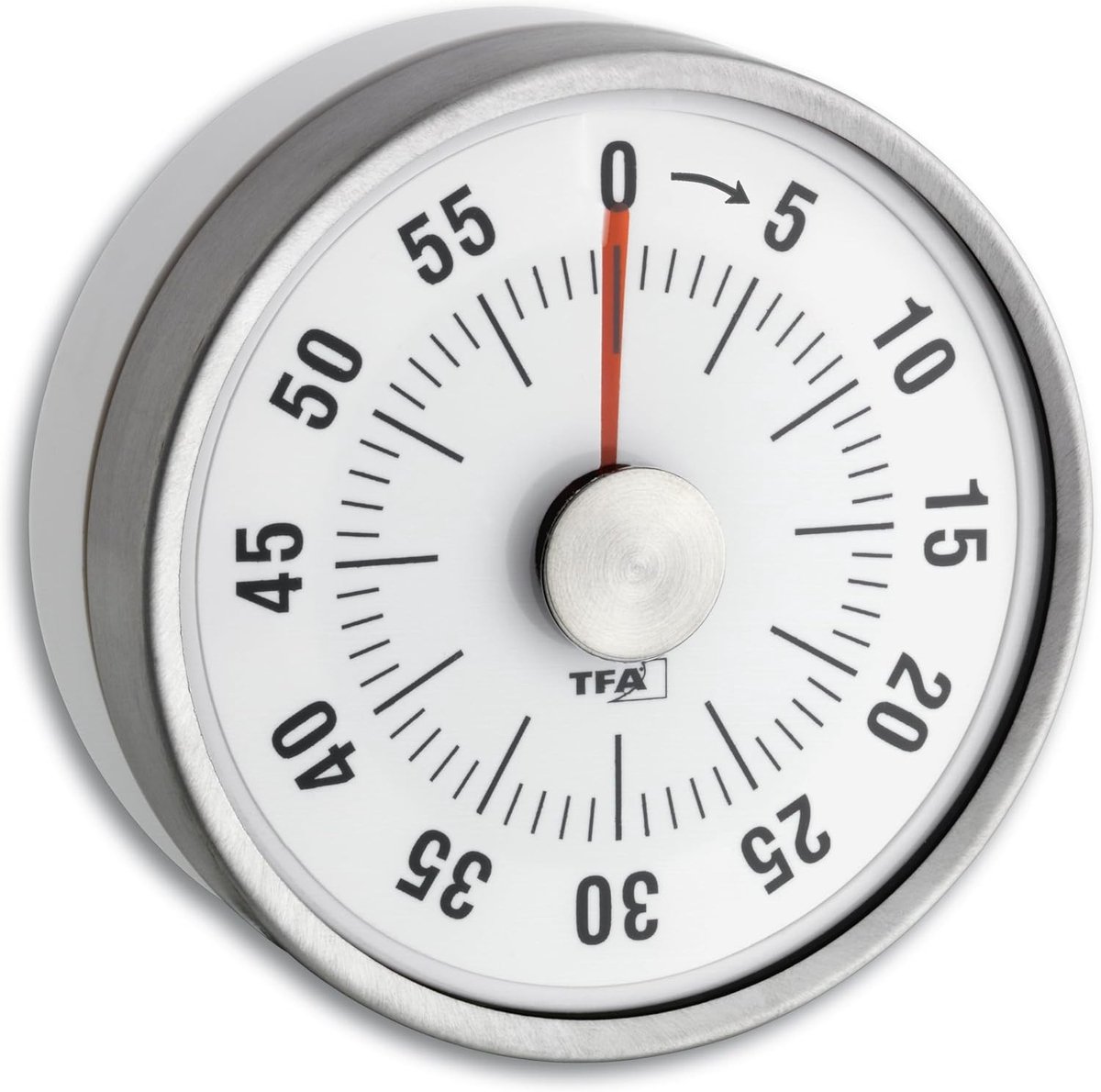 Pomodoro timer - Antraciet - 79 x 32 x 79 mm - Kunststof met Rubber Coating en Roestvrij Staal - Mechanische Timer voor Keuken en Studie