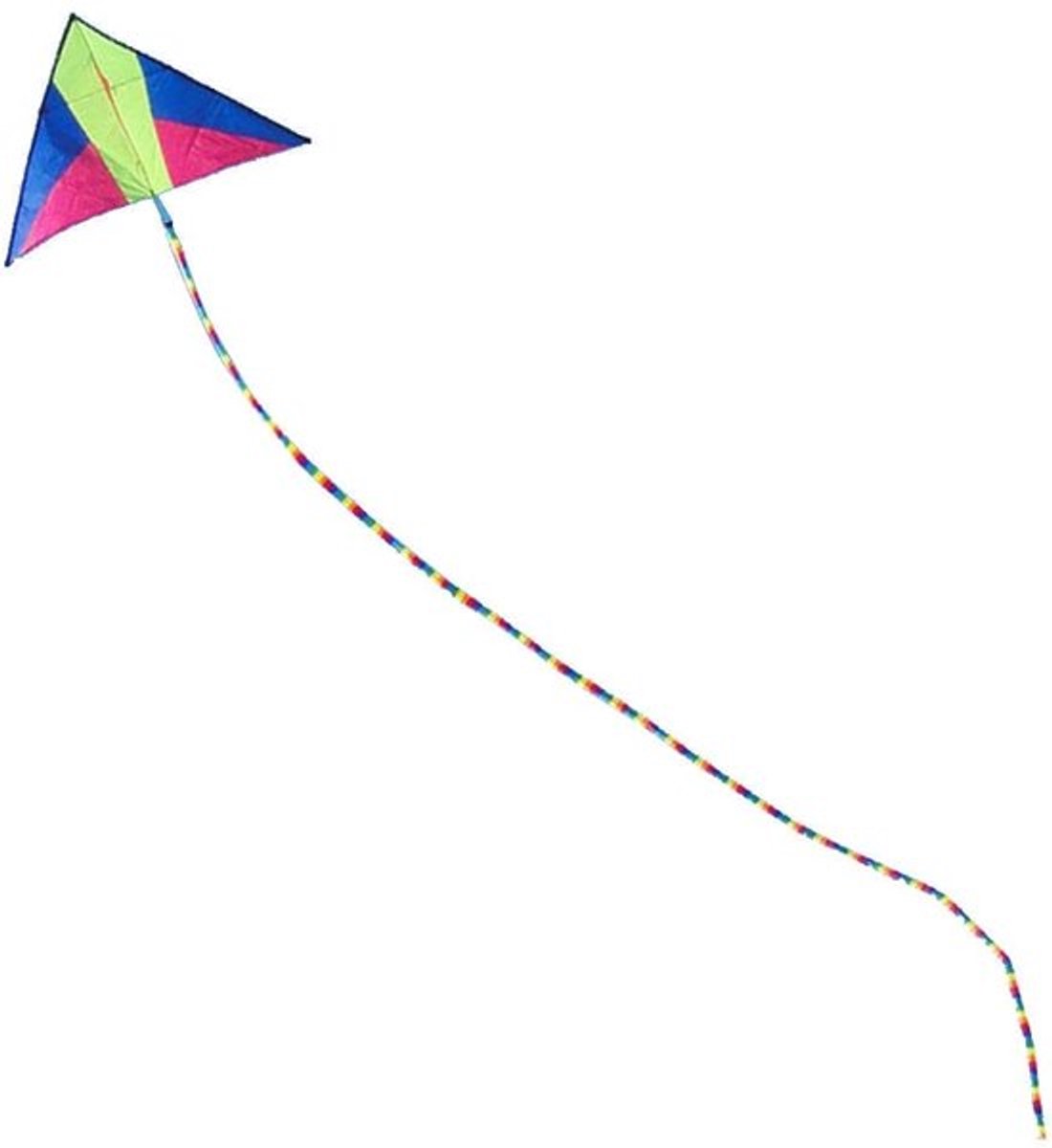 Vlieger 10m - Aerobatische Staart - Ripstop Nylon - Opvouwbaar - Regenboogstijl - Geschikt voor 2-4 rang windenergie - Vliegerstaart