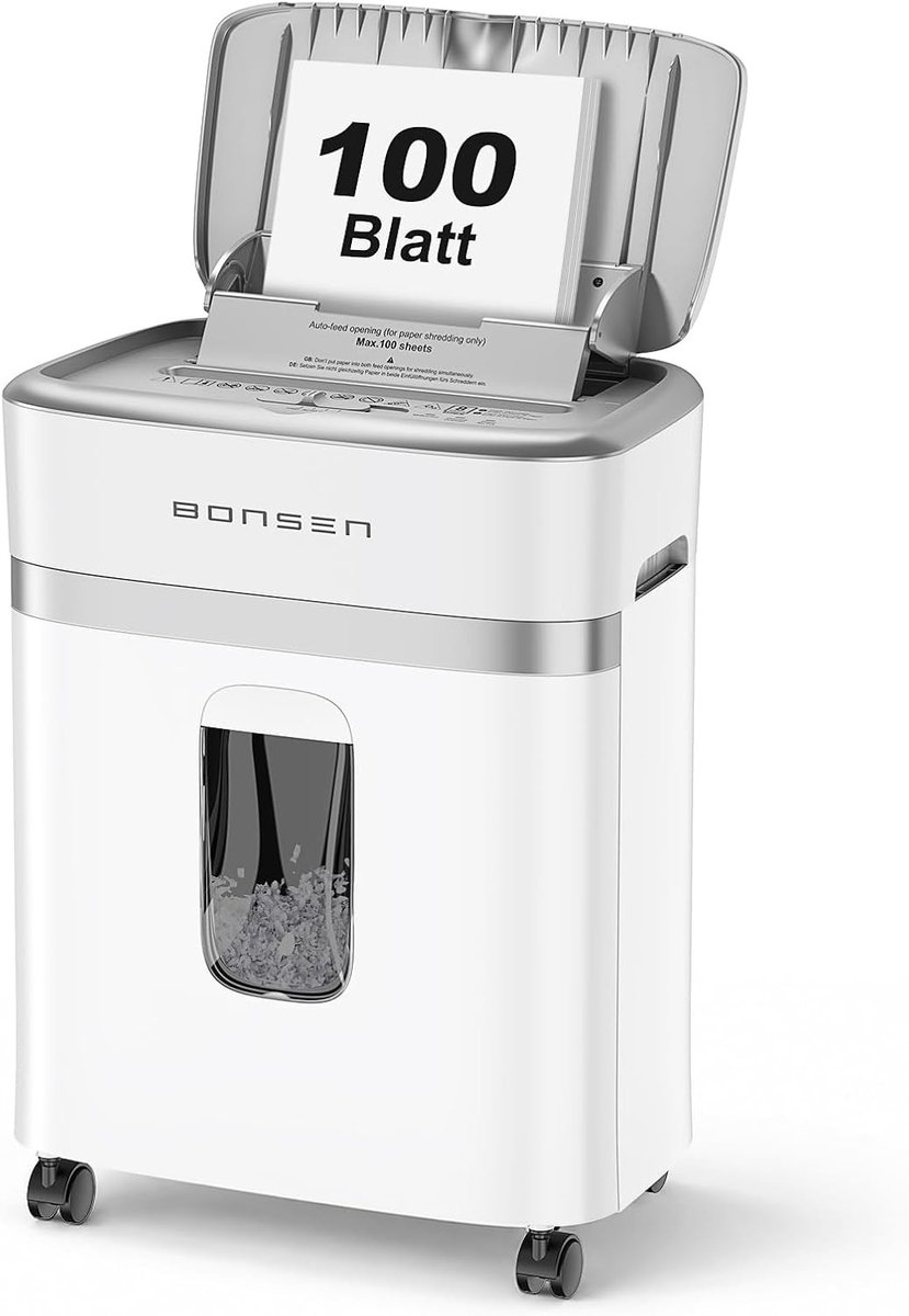 Papierversnipperaar - Wit - Compact Formaat - Efficiënte Papiervernietiger voor Kantoor en Thuis
