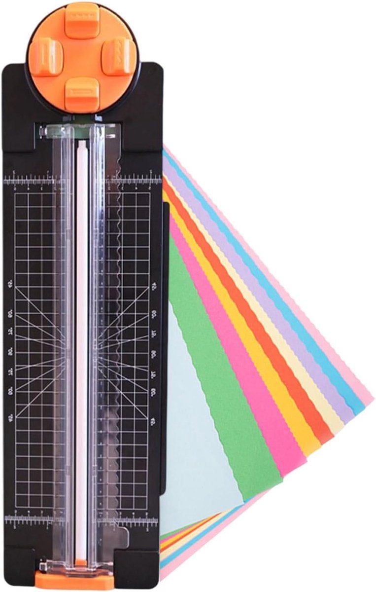 Papiersnijder 4-in-1 - Snijmachine Knutselen - Precisie Knutselwerk - Verstelbare Zijliniaal - 44 cm - Zwart