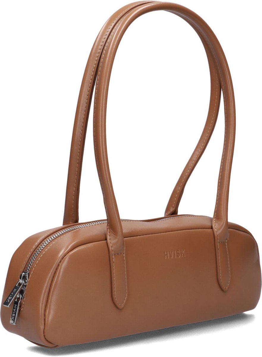 Hvisk Juniper Glossy Structure Handtassen Dames - Camel - Maat ONESIZE
