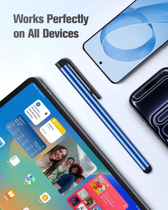 Stylus Pen Universeel - 10x Styluspennen - Touchpen voor Tablets - Geschikt voor Smartphones - Clip-ontwerp - Antislip Grip — afbeelding 3