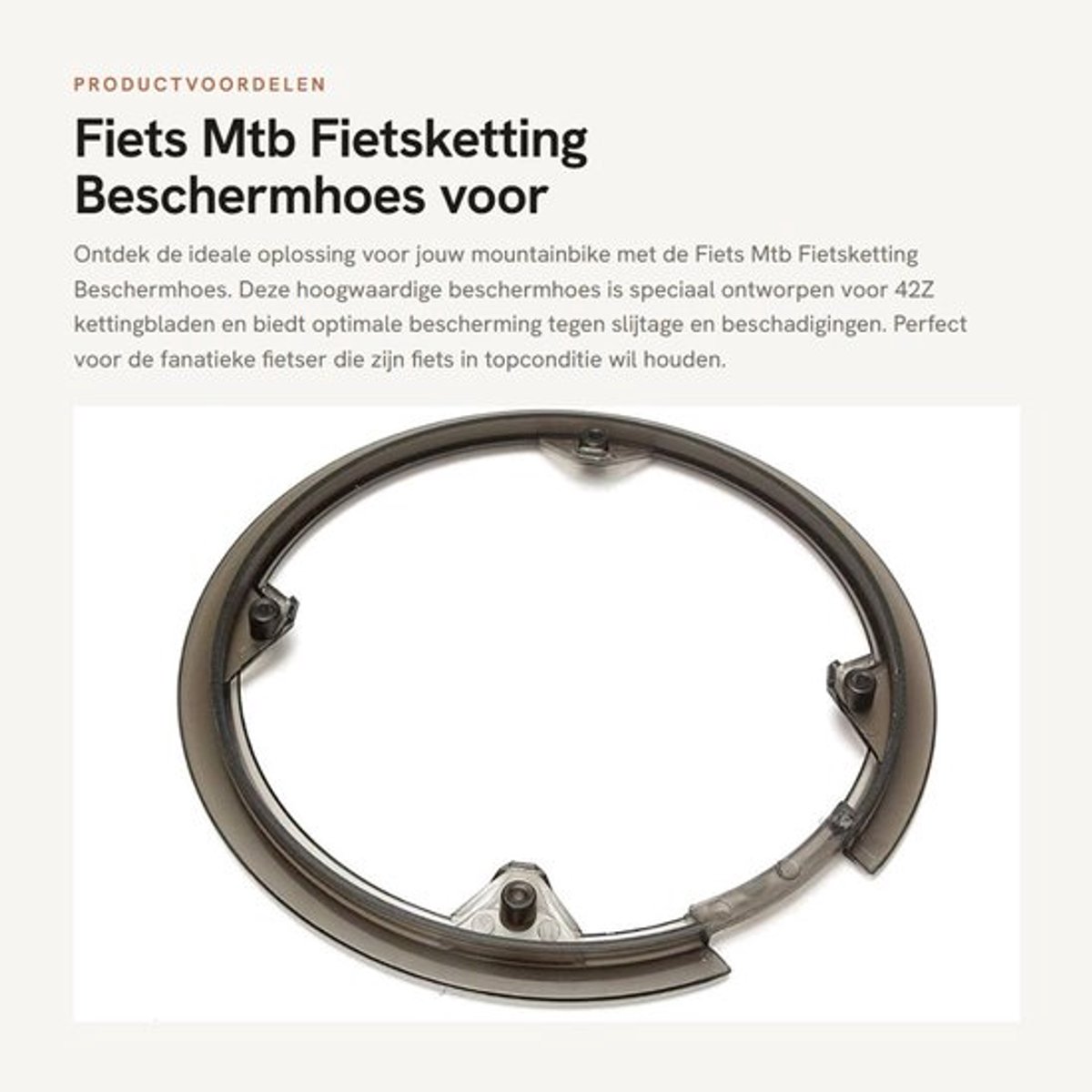 Kettingkast Beschermhoes - Kettingscherm - Kettingbeschermer - Kunststof - Geschikt voor 42 Tanden - Lichtgewicht