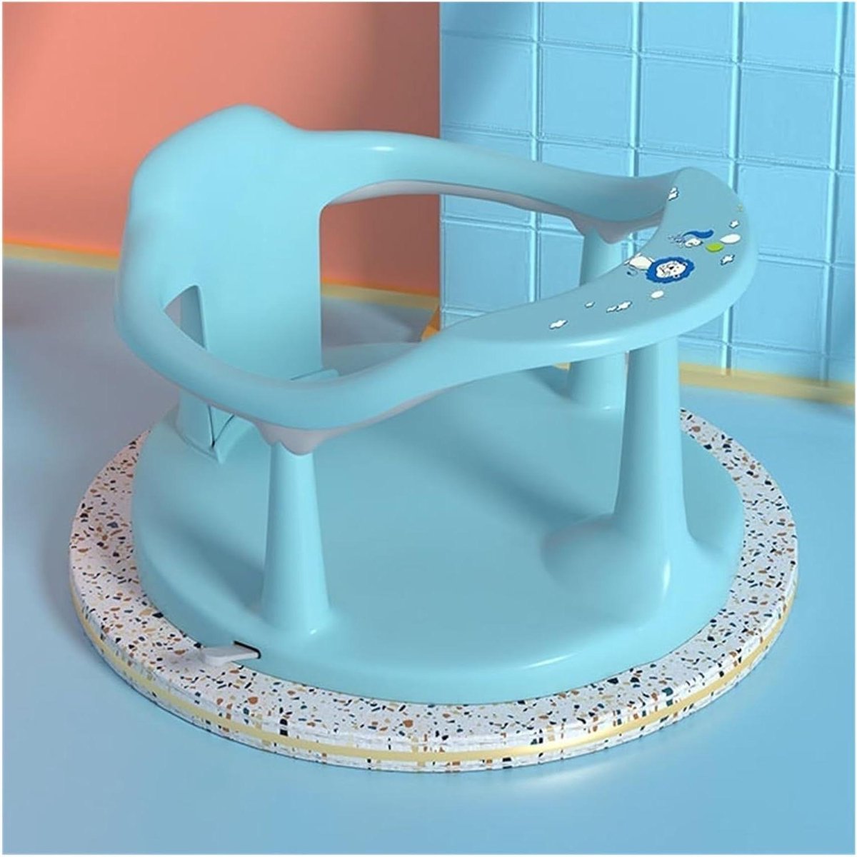 Baby Badzitje - Badstoel Baby - Veilig Baden - Antislip Zuignappen - 32 x 32 x 21 cm - Blauw