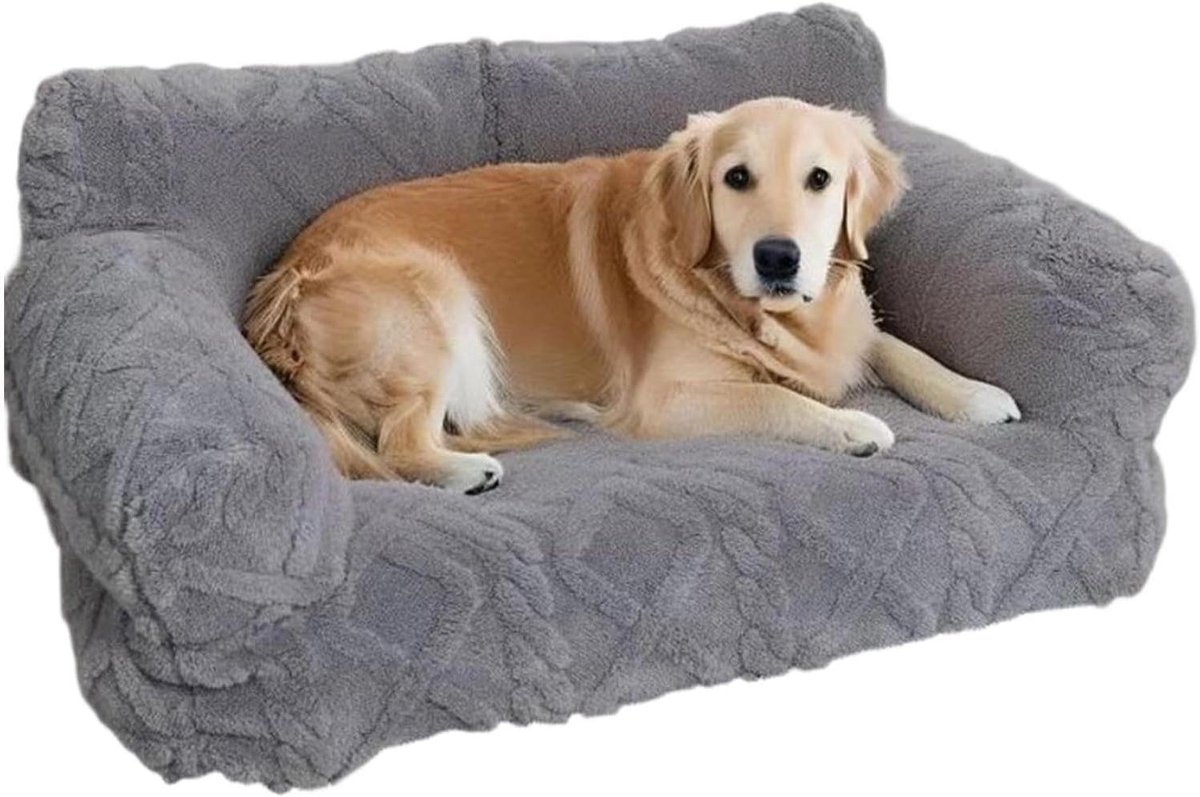 Hondenbank - Huisdier Sofa - Ontspannen Rusten - Antislip Stabiel Ontwerp - 45x39x21 cm - Lichtgrijs