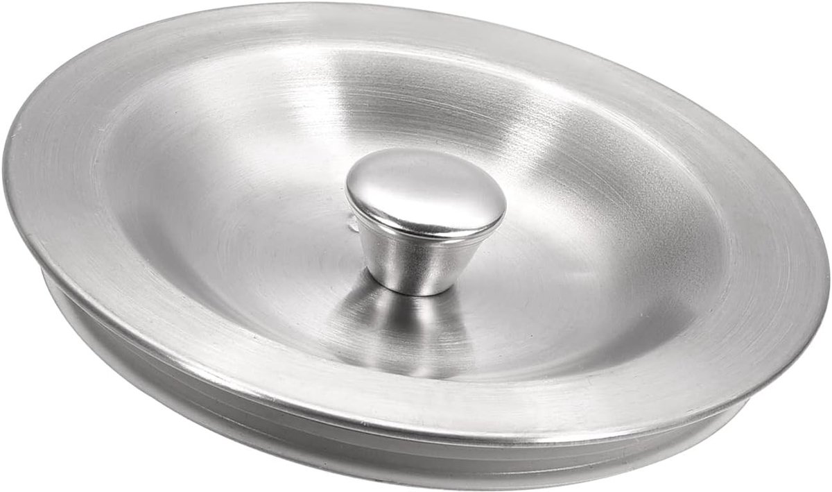 Roestvrijstalen keuken-gootsteen - Zilver - 90 x 12 mm - Afvoerdeksel met Rubberen Afdichting - Voor Keuken en Badkamer
