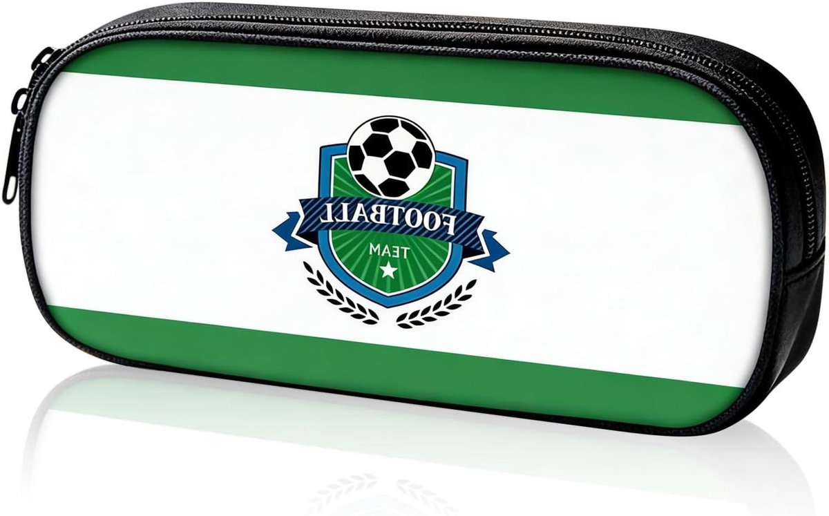 Etui voor jongens - Pennenetui - Schoolbenodigdheden - Grote inhoud - 20x9 cm - Voetbal