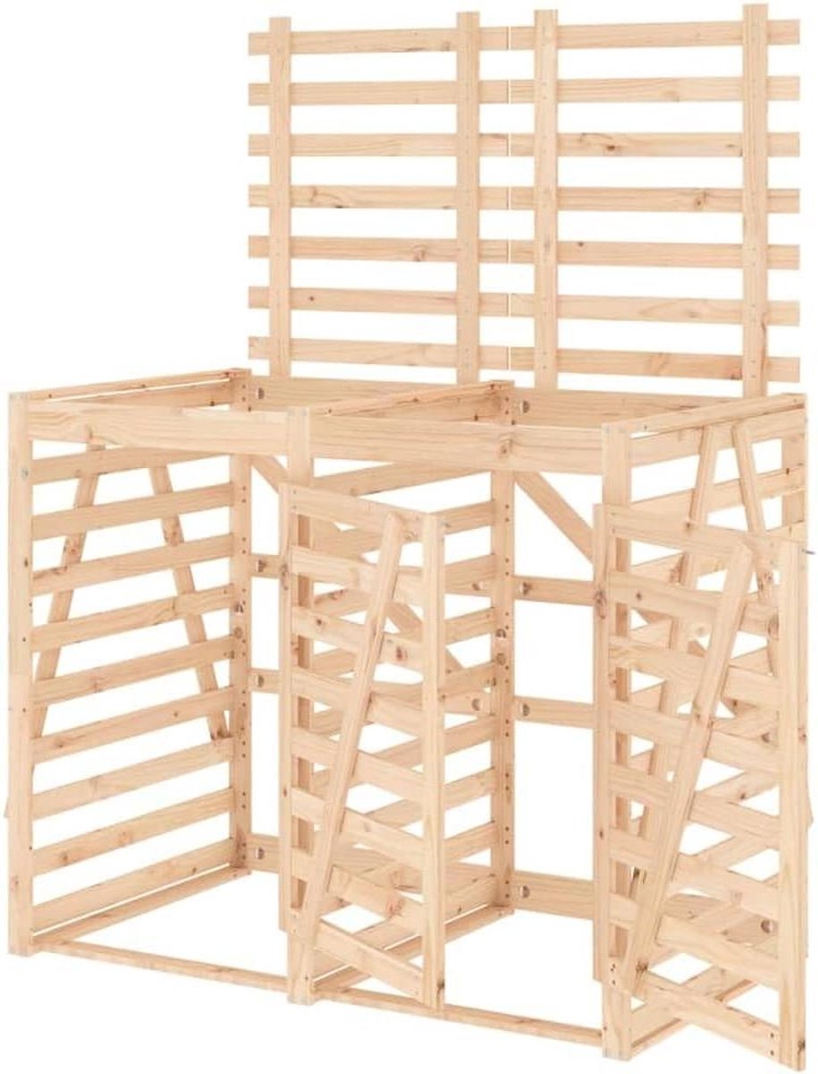 Containerberging Dubbel - Afvalbak Berging - Tuin Opbergen - Ventilatie Ontwerp - Niet Gespecificeerd - Natuurlijk