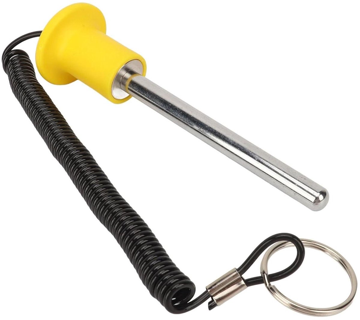 Gewichtsstapel Pin - Vergrendelpin Borgpen - Fitness Training - Met Sleutelkoord - 8 MM * 80 MM - Zilver