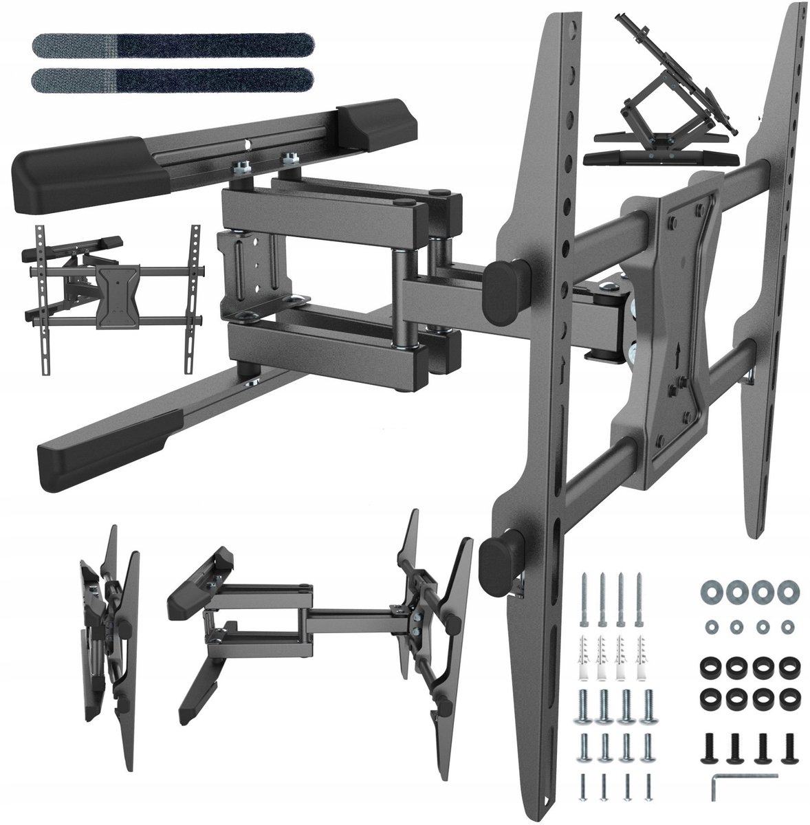 Verstelbare TV-muurbeugel 32-80 inch, 50kg, draai- en kantelbaar
