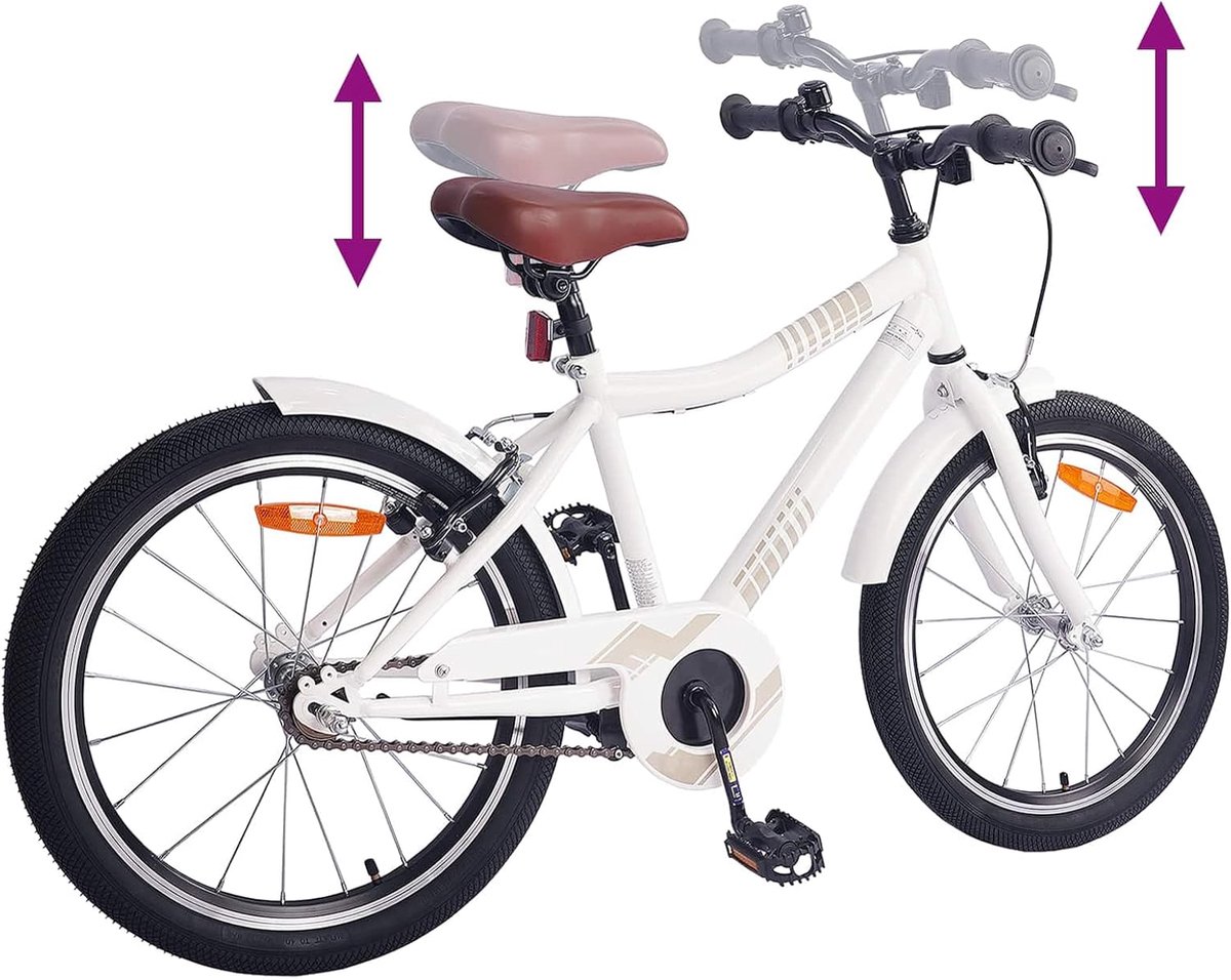 Kinderfiets sfiets sfiets Dagelijks Gebruik Zonder Gereedschap Verstelbaar 24 inch Wit