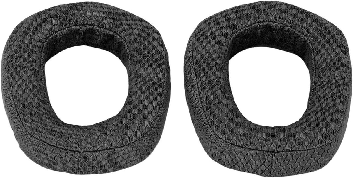 Vervangende Oorkussens - Oorkussentjes Set - Headset Comfort - Traagschuim en Mesh - 18 x 11 x 2 cm - Zwart