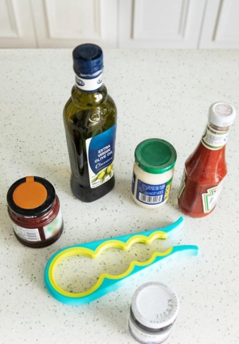 Multifunctionele 4-in-1 Fles + Blikopener in Blauw