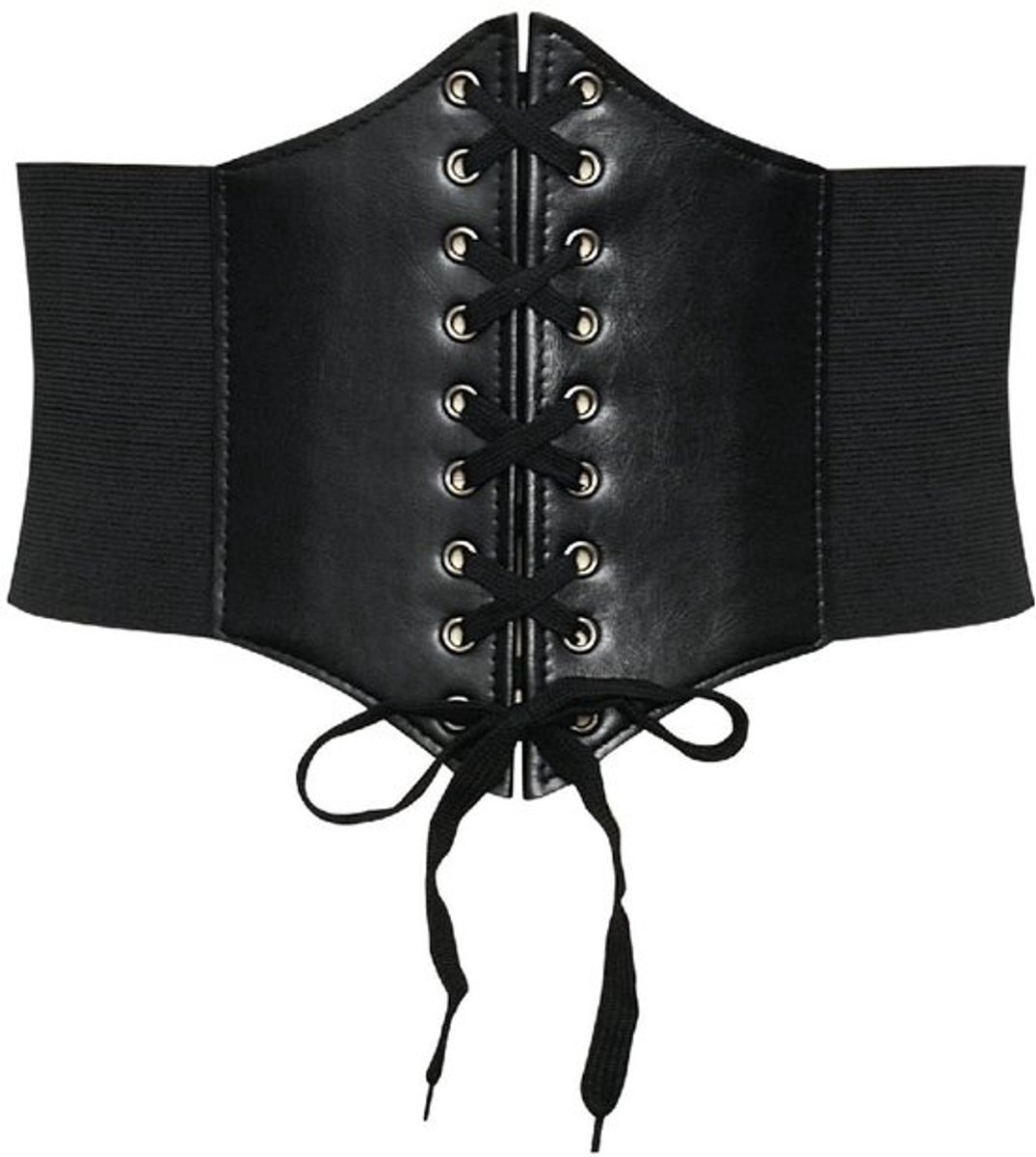 Veterkorset - Elastische brede band - Heupriem - Wespentaille - Vintage-stijl - Verstelbare pasvorm - PU-leer - Corsetriem
