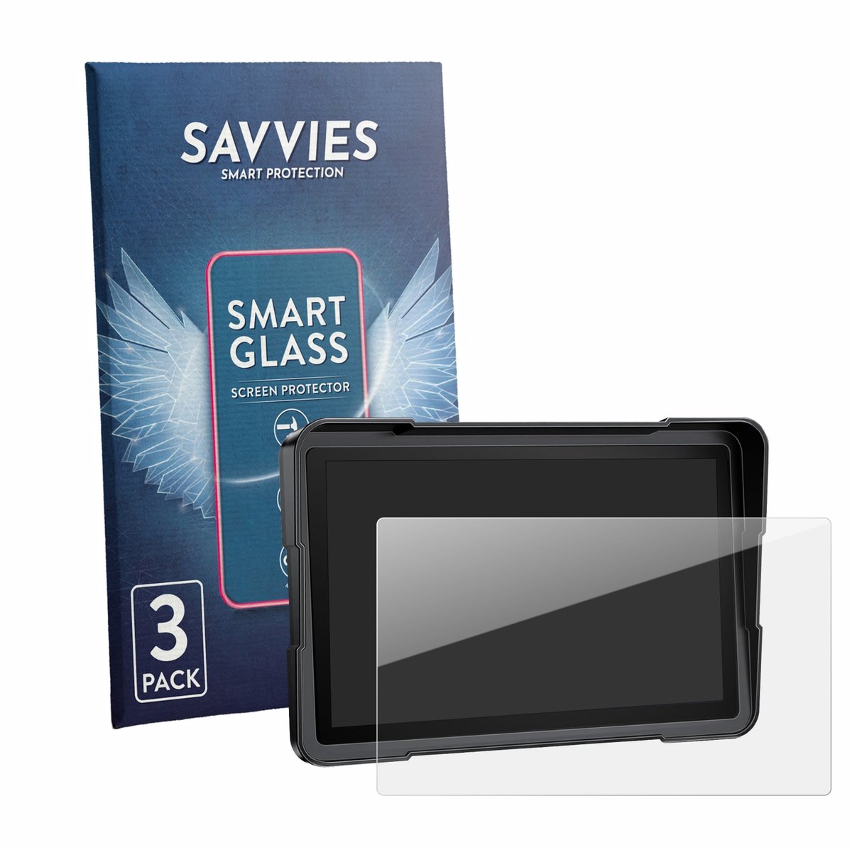 3 Stuks Savvies Screenprotector - geschikt voor Atovanka Motorrad Carplay 7" - beschermfolie glas transparant