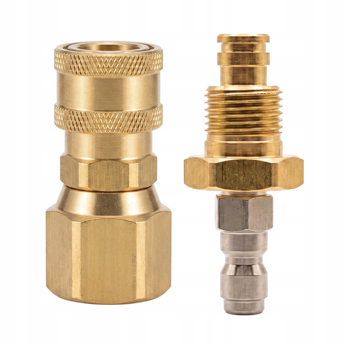 Rosfix Adapter Quick Connect TR20F TR20M - Snelkoppeling Easy Lock - 1/4" Messing Metaal Click - Geschikt voor Kärcher