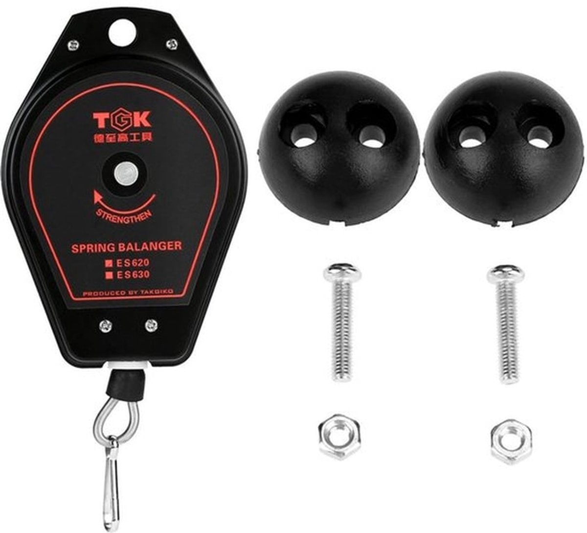 Intrekbare Gereedschapshouder - Veerbalancering - Ideaal voor Montage - Zwart - Gereedschapshouder - Capaciteit 0,6 tot 2,0 kg - Voor pro...