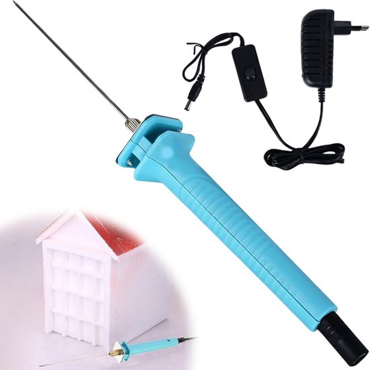 Elektrische schuimsnijder - Thermisch snijden - 20 W vermogen - Metallic kleur - Geschikt voor polystyreen - Ideaal voor hobbyisten en pr...