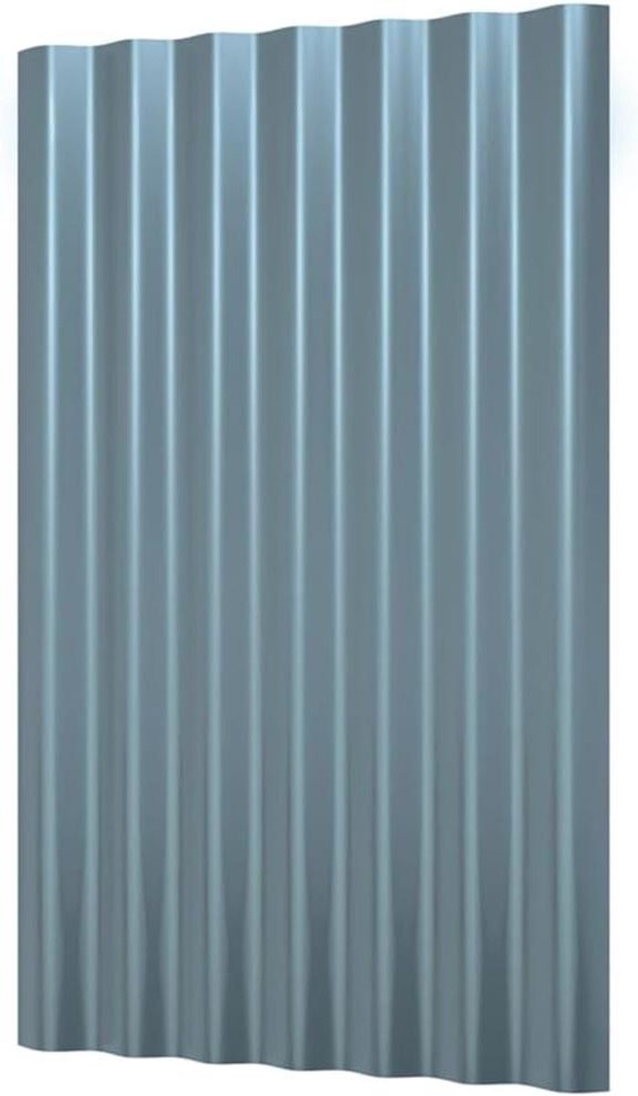 Dakpanelen - Dakplaten Golfplaten - Schuur Bedekken - Gepoedercoat Staal - 60x36 cm - Grijs