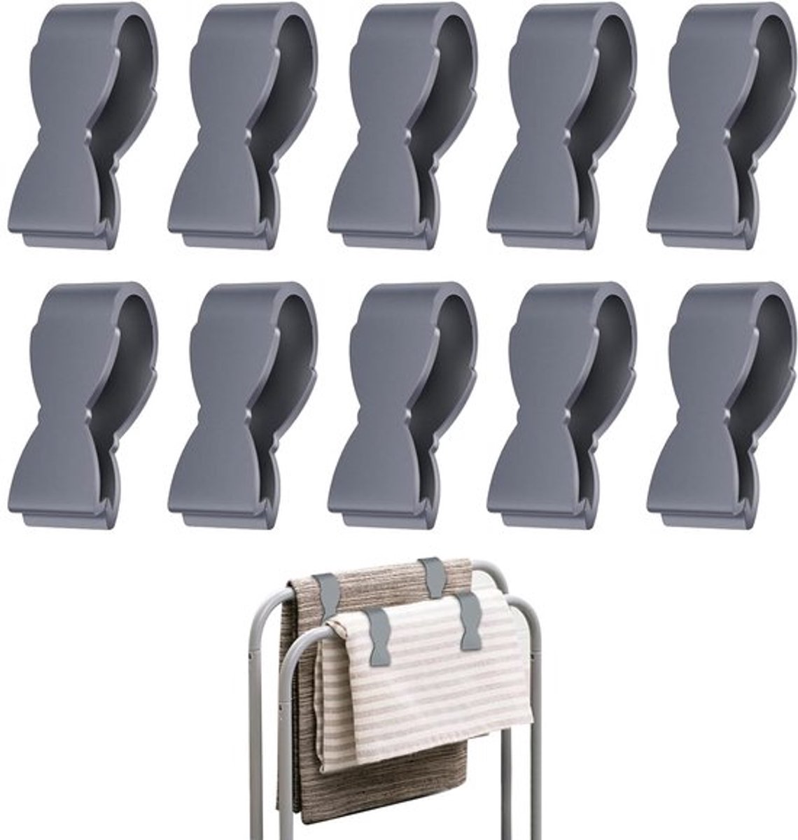 Handdoekclips 4 Stuks - Keuken Accessoires - Handdoekhaakjes - Handdoeklusjes - Antislip - Voorkomt Vallen - Keukenaccessoires