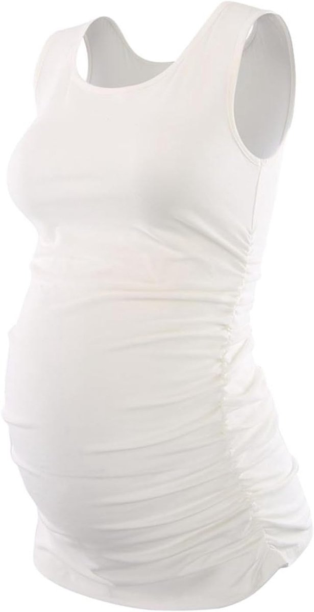 Zwangere Tanktop L - Elastisch Katoen - Buikondersteuning - Comfortabel en Ademend - ShopVlot