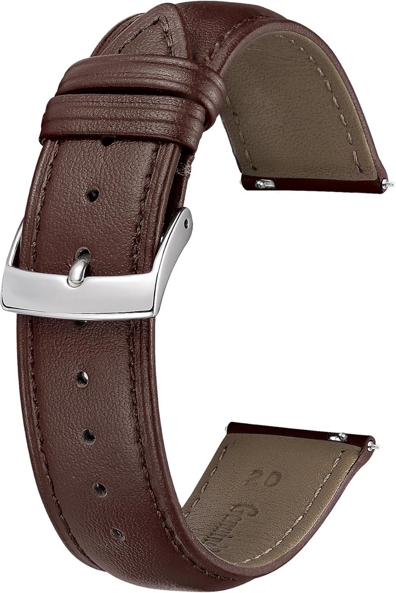 BINLUN Leather Watchband Replacement Multiple Colors Leather Watch Band with Quick Release for Men and Women 12mm-22mm - ShopVlot