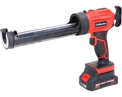 Cordless Caulking Gun, 20V Battery Powered Caulking Gun with 4 Speed, LED Light, Automatic Pull-Back System - ShopVlot