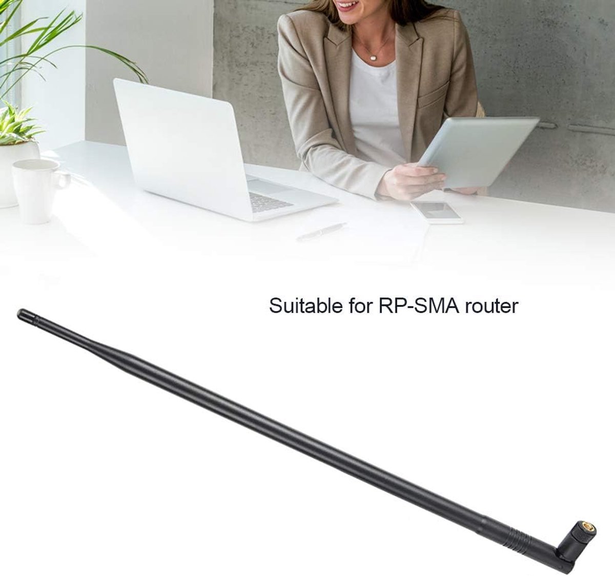 Long Distance Modem Router Antenna with RP SMA Connector - 12DBI 2.4GHz 5GHz Dual Band Wireless Wifi Antenna - ShopVlot
