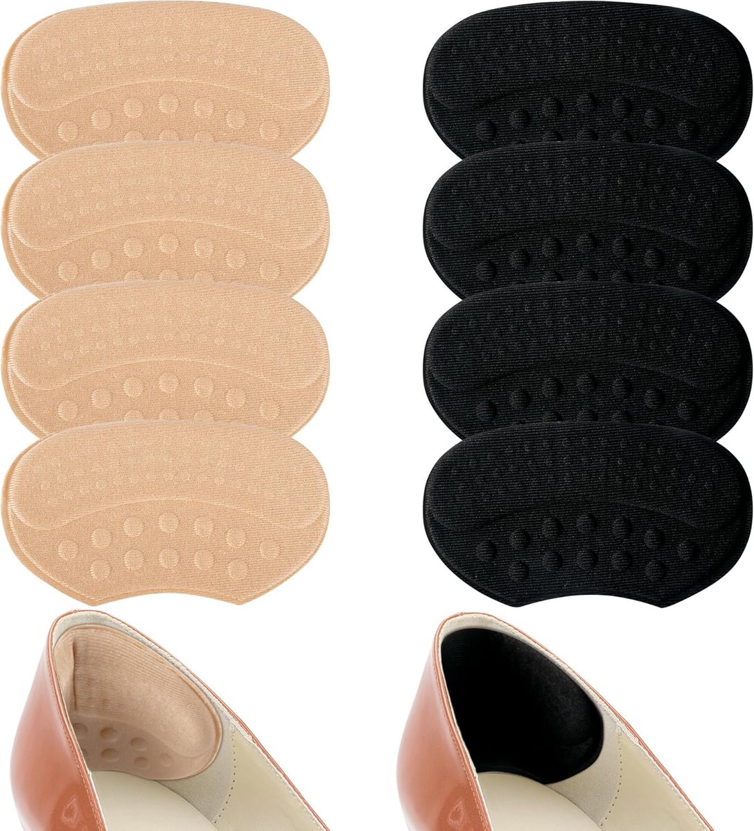 4 Pairs Heel Pads, Self Adhesive Heel Grips for Boots That Are Too Large, Anti-Slip Heel Pads to Prevent Heel Falling - ShopVlot