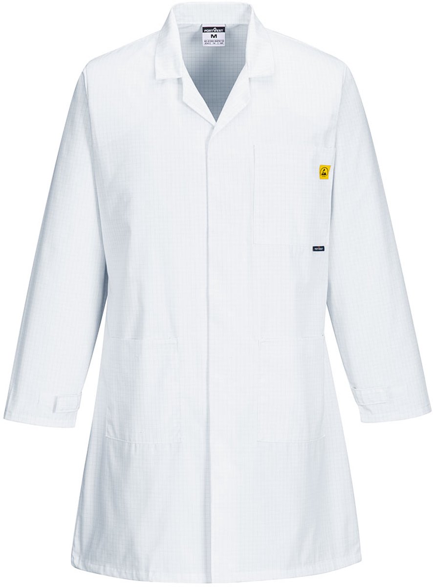 Portwest Antistatische ESD Jas AS10 - Wit - XS