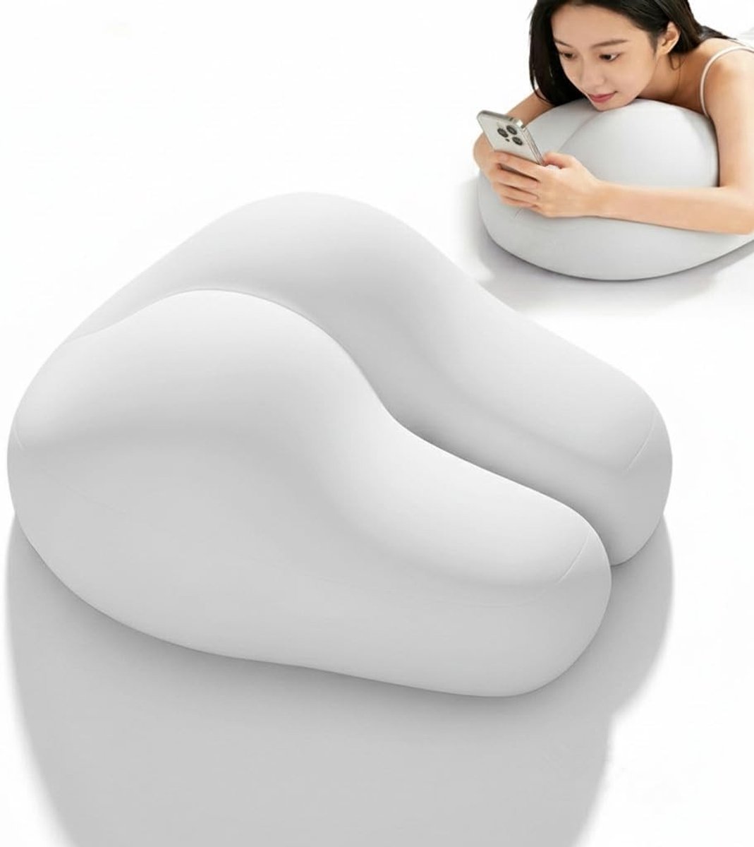 Ergonomisch Hoofdkussen van Geheugenfoam, Ondersteuning voor Nekpijn, Heupondersteuning voor Bed en Bank, Comfortabel en Verstelbaar Kussen