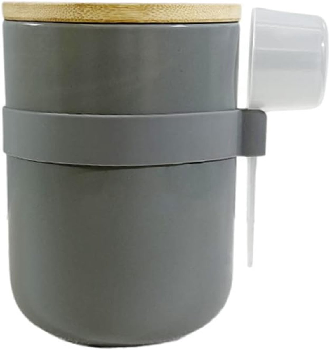 Voorraaddozen keramiek 800 ml - theedoos met lepel en deksel - opbergdozen voor koffie, thee en specerijen - ShopVlot