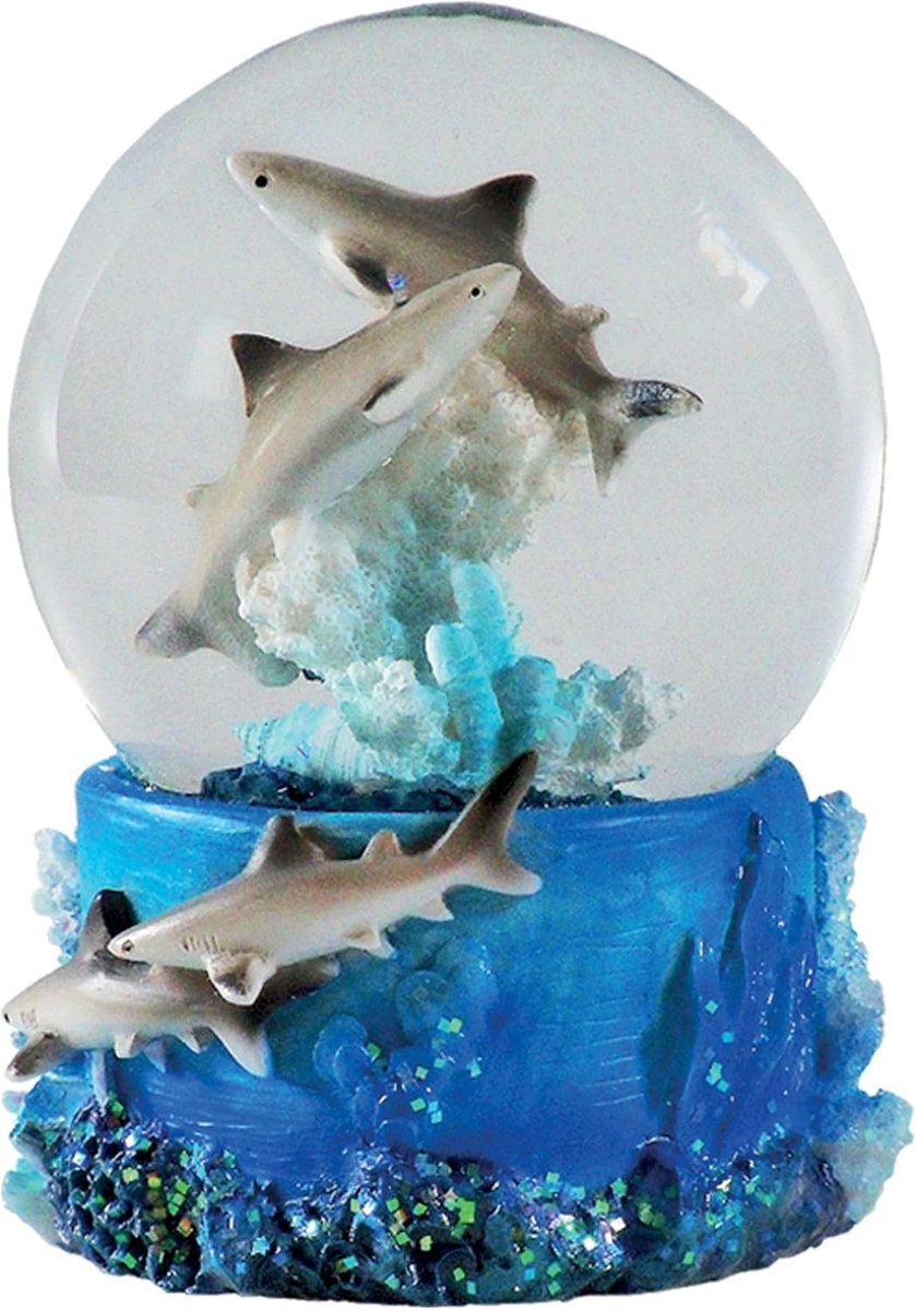 Water Globe - Haai - 6,5 cm - Glazen Sneeuwbol met Hars Basis - Voor Interieurdecoratie en Geschenken