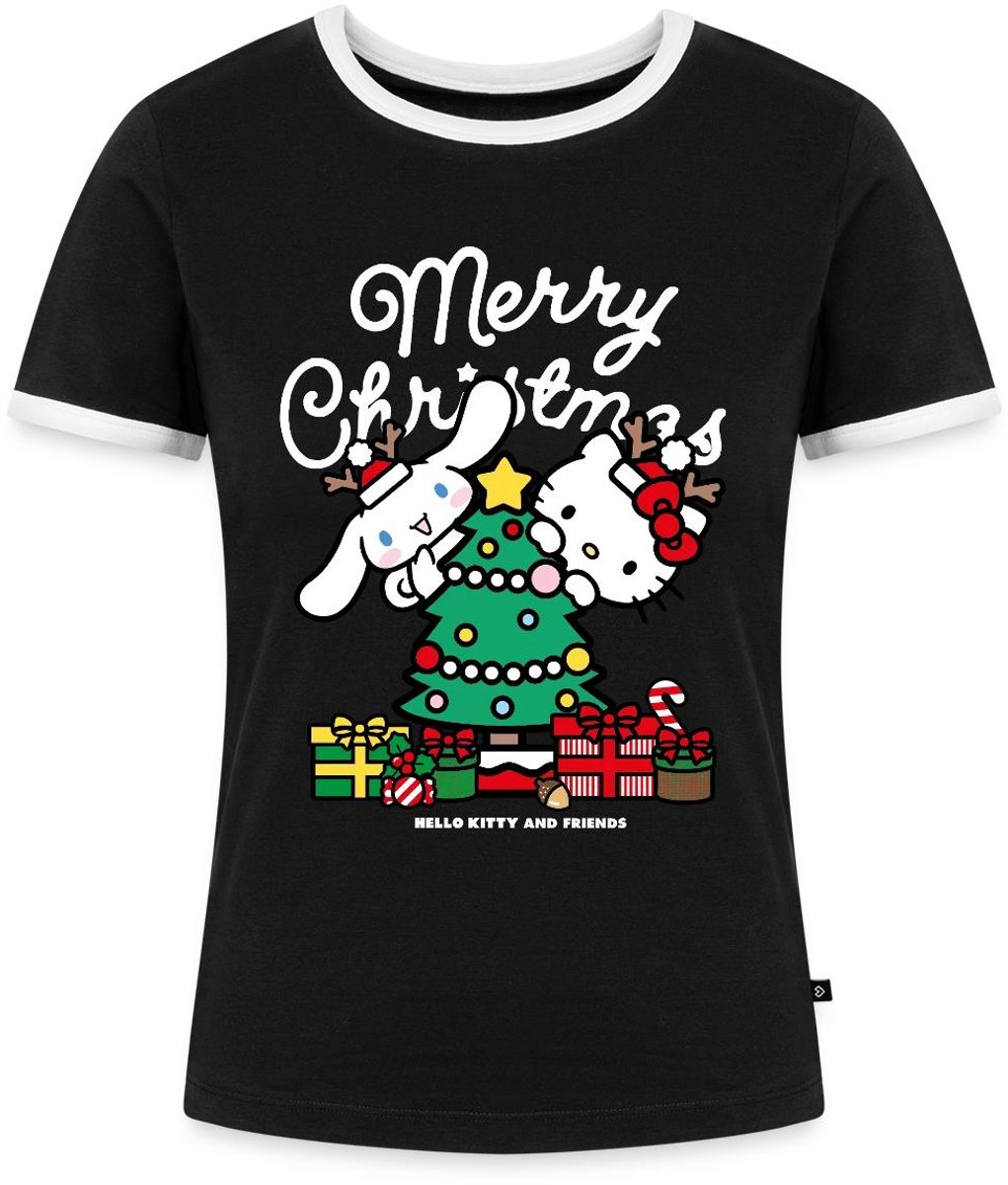 Hello Kitty En Cinnamoroll Kerstontwerp Vrouwen Contrast Shirt