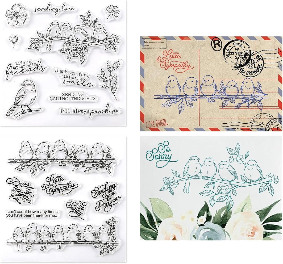 Leuke Clear Stempels met Vogels voor Kaarten Maken, Journaling en Scrapbooking, 2 STKS Rubber Stempels voor Creatieve Ambachten en Dieren Gifts