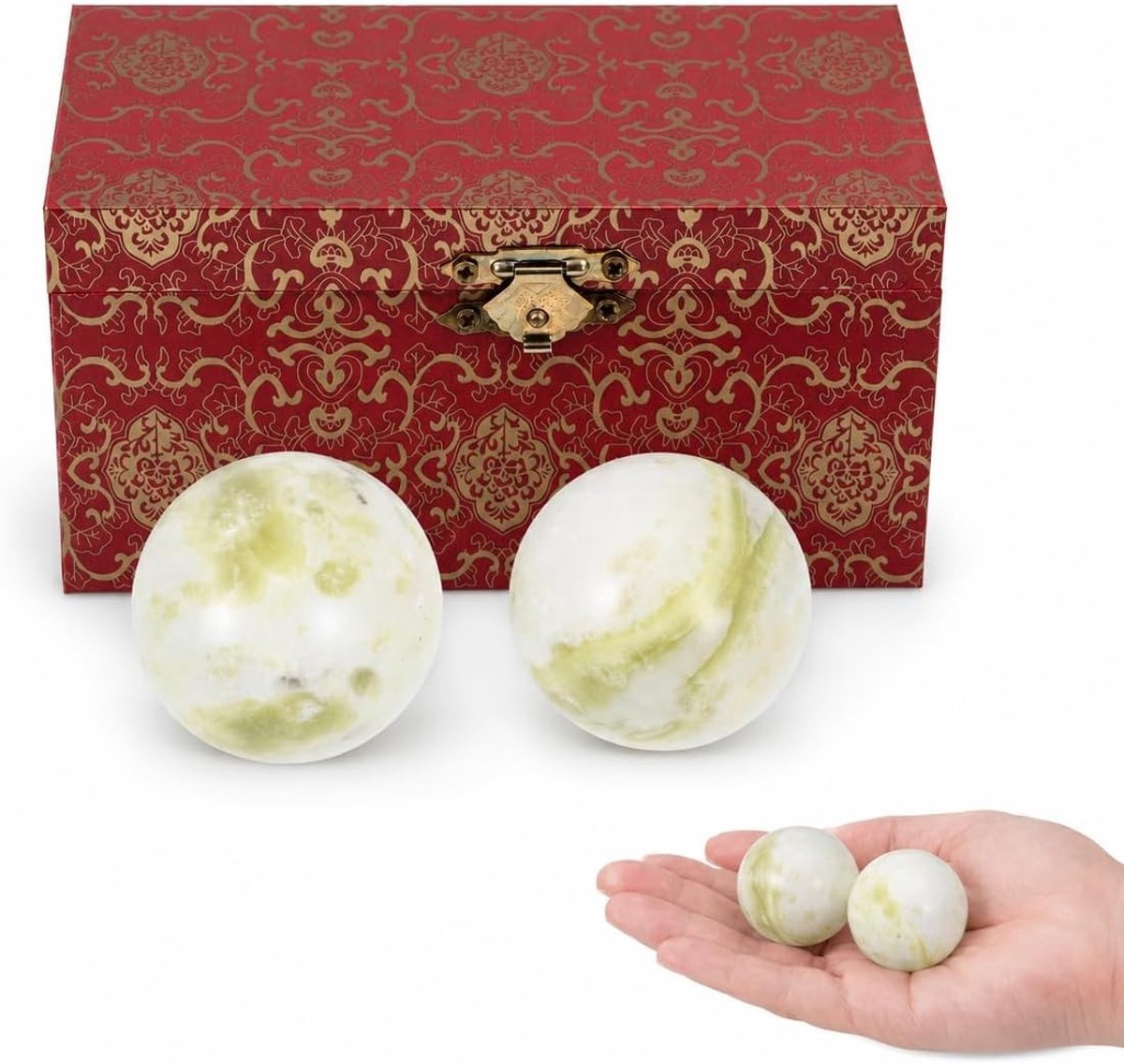 Set van 2 Chinese Baoding Ballen van 5 Inch voor Handmassage en Gezondheidsoefeningen