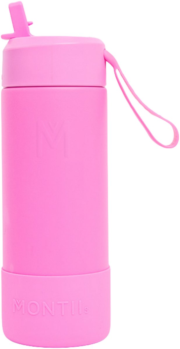 Montii drinkfles geïsoleerd rvs 475 ml lekvrij voor kinderen.