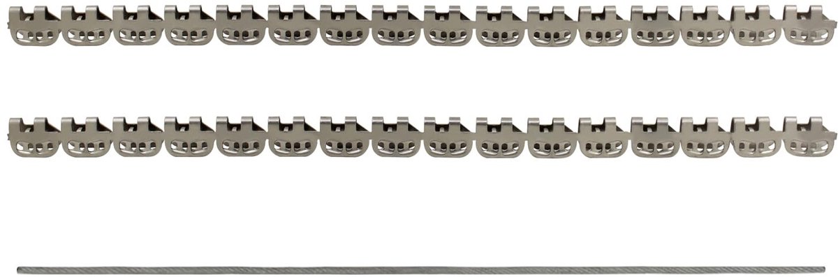 Conveyor Belt Koppeling Set van 2 - Verbeterde Verbinding voor Rubberband Transportbanden, Geschikt voor 1-3mm Dikke Riemen en 100mm Lengte