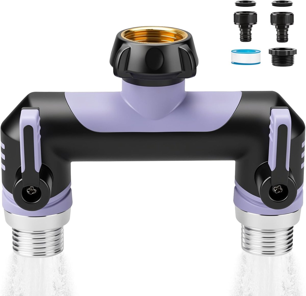 Landrip Waterverdeler 2-voudig, 3/4 inch, 2-weg verdeler, waterverdeler, 2-wegs, lekvrij, koude- en uv-bestendig, voor - ShopVlot