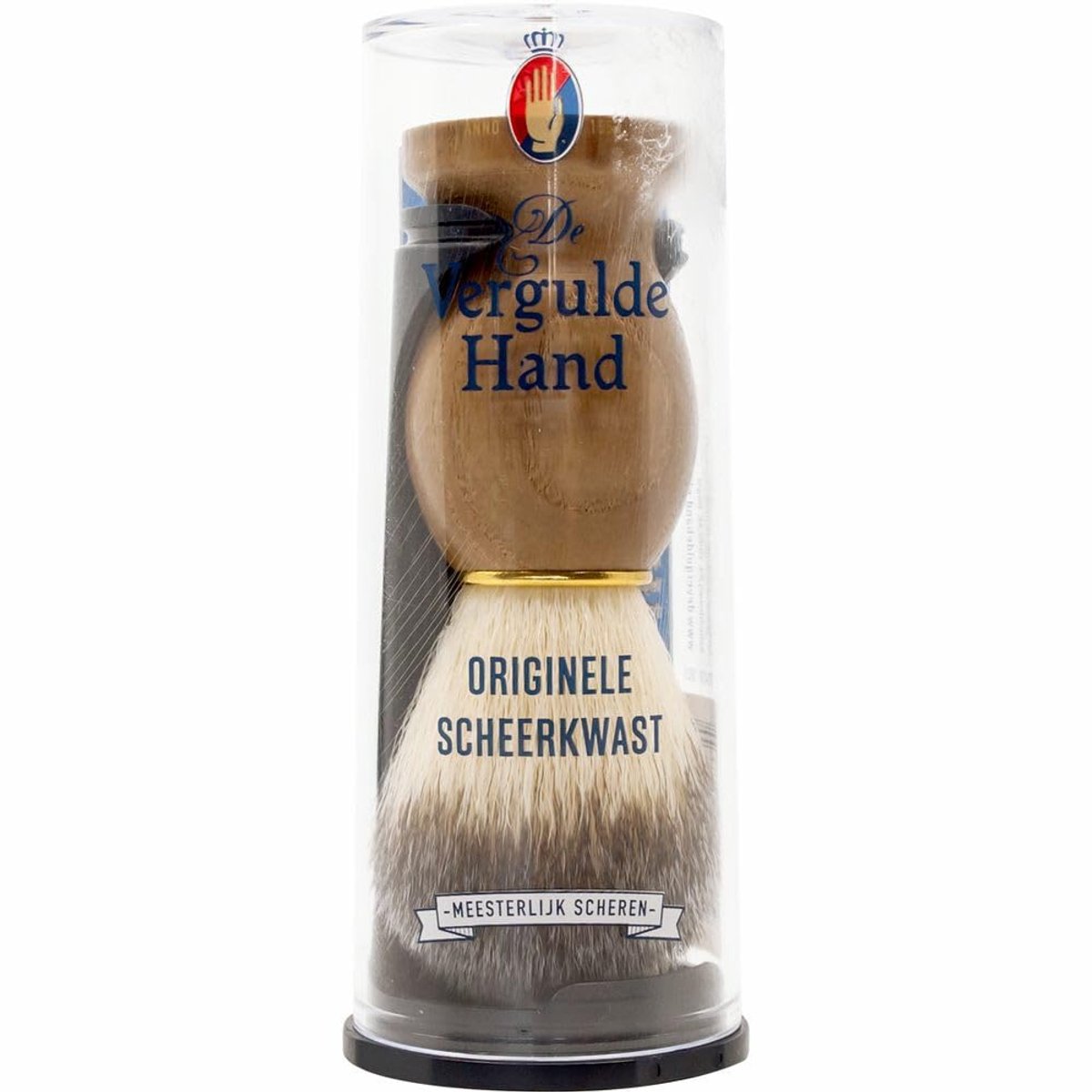 Kappersscheerkwast verguld - zachte haren - luxe uitstraling - ideaal voor een gladde scheerbeurt - ShopVlot