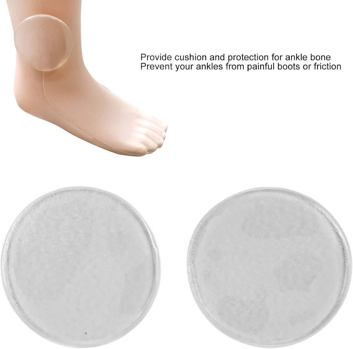 Comfortabele gel pads voor enkels - drukverlichting en bescherming tijdens het schaatsen en sporten