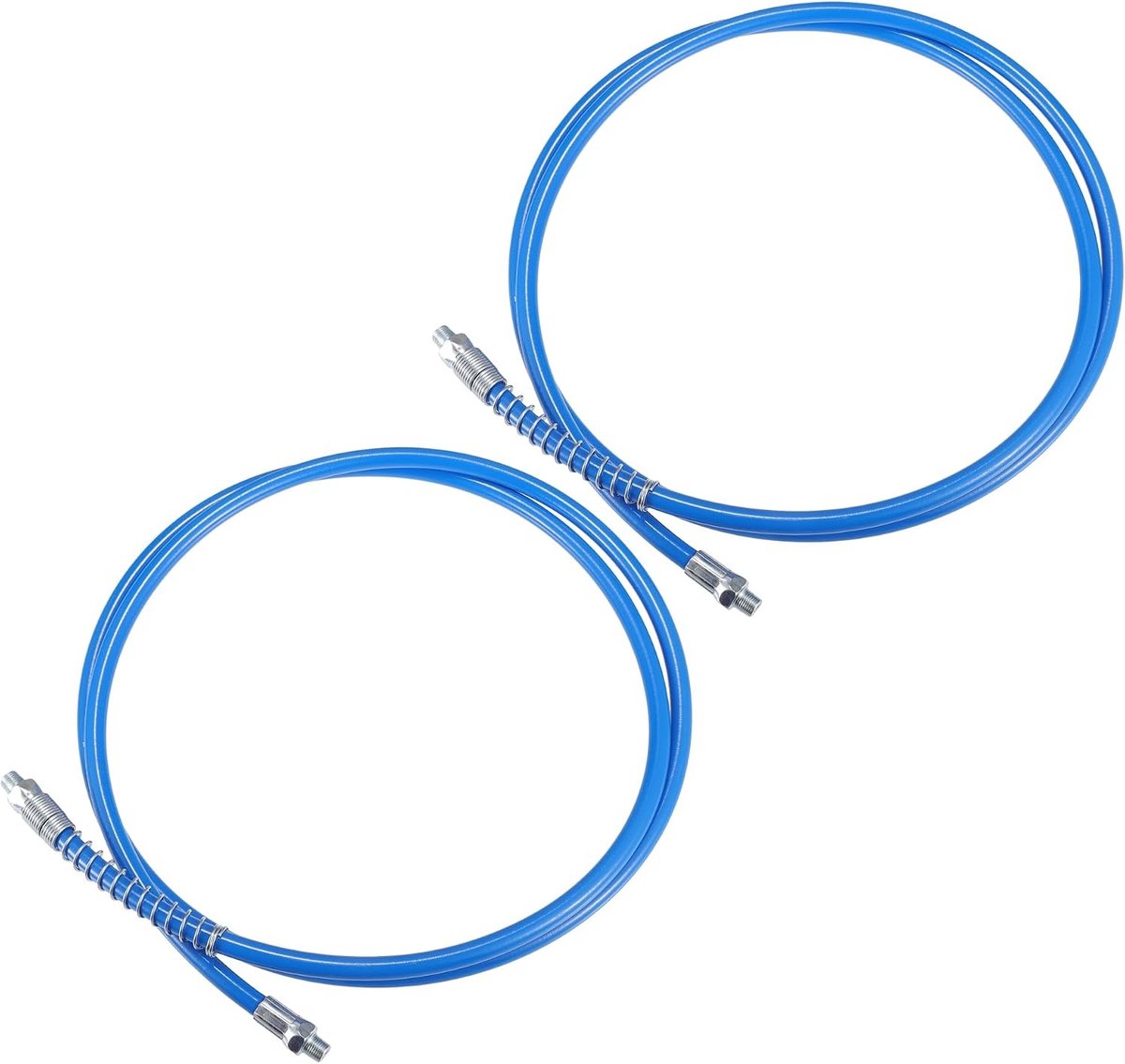 Universele NPT-vetspers 71 inch - Flexibele slang voor aanhanger, antislip en slangverlenging, metaal blauw, 2 stuks