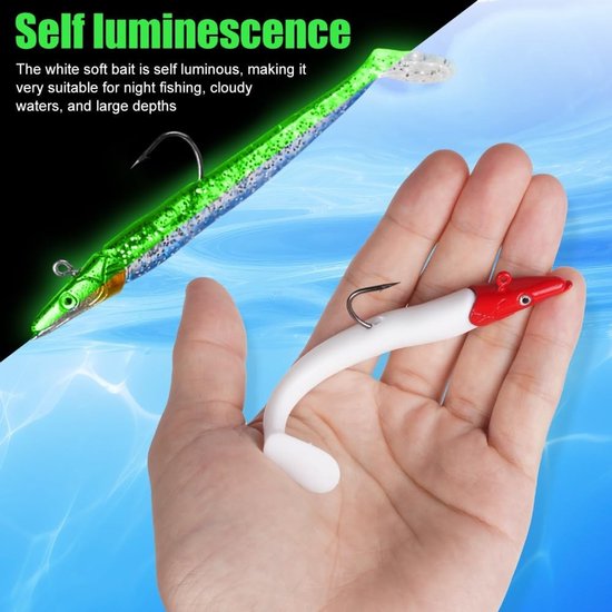 Spinning Fishing Bait van Rubber, Zachte Aas met Loodkop, Ideaal voor Zeebaars, Snoek en Forel, Perfect voor Zout- en Zoetwater Visserij — afbeelding 4