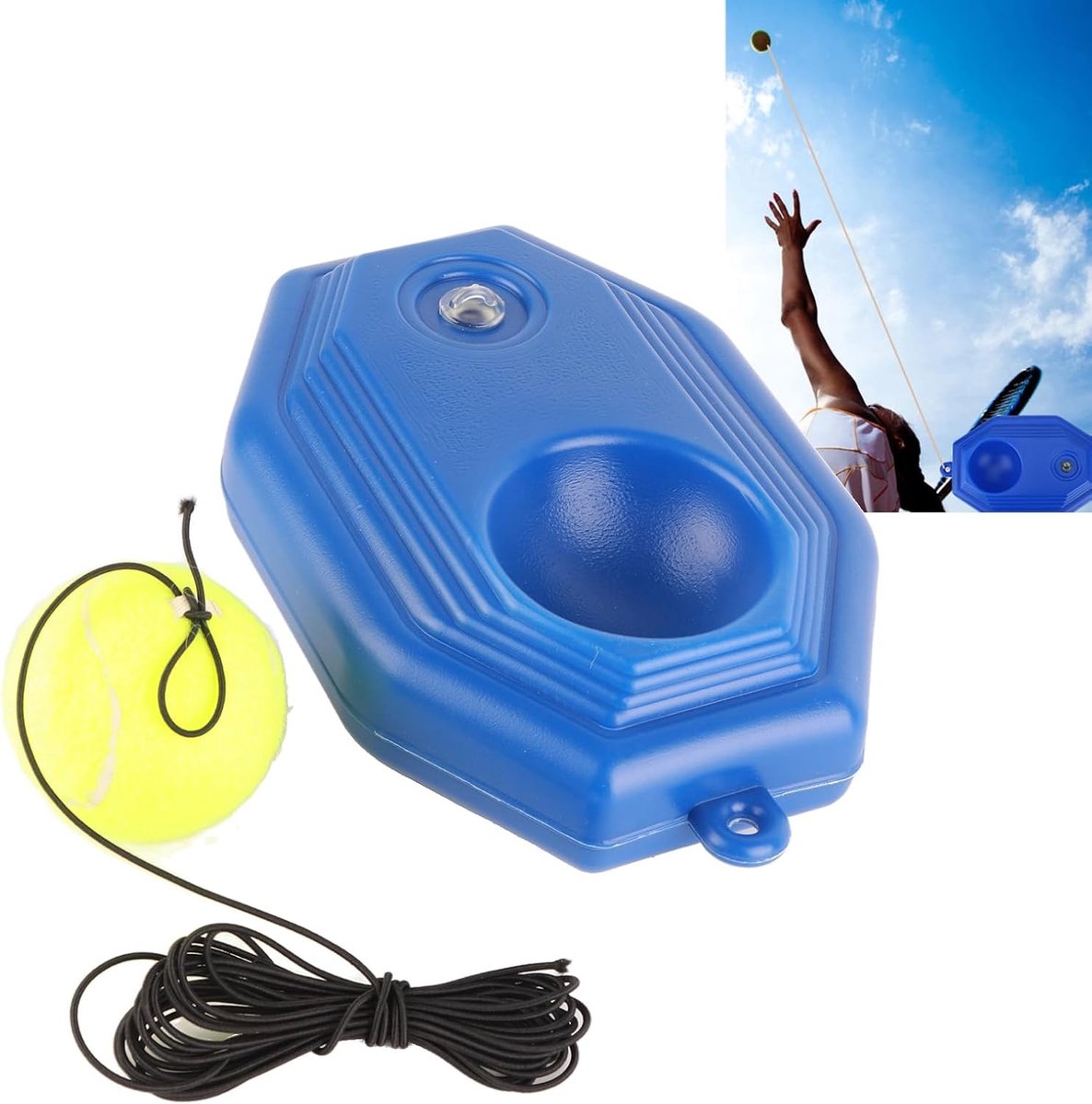 Tennisballen Trainer Set met Elastisch Touw voor Individuele Oefeningen en Verbetering van Techniek