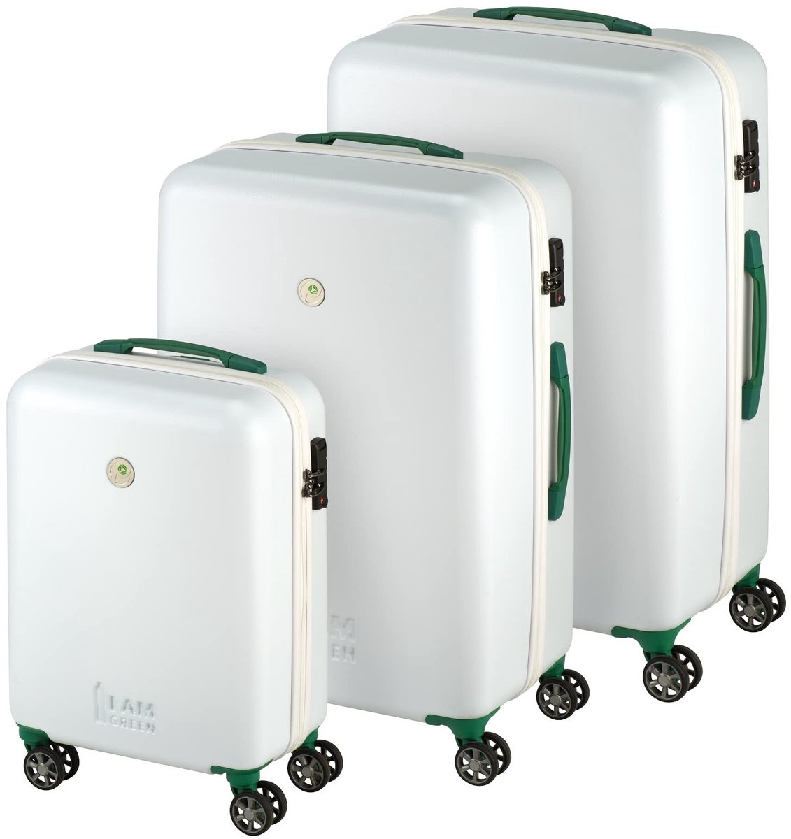 Koffer set - hardshell - wit - lichtgewicht met zwenkwielen - ShopVlot