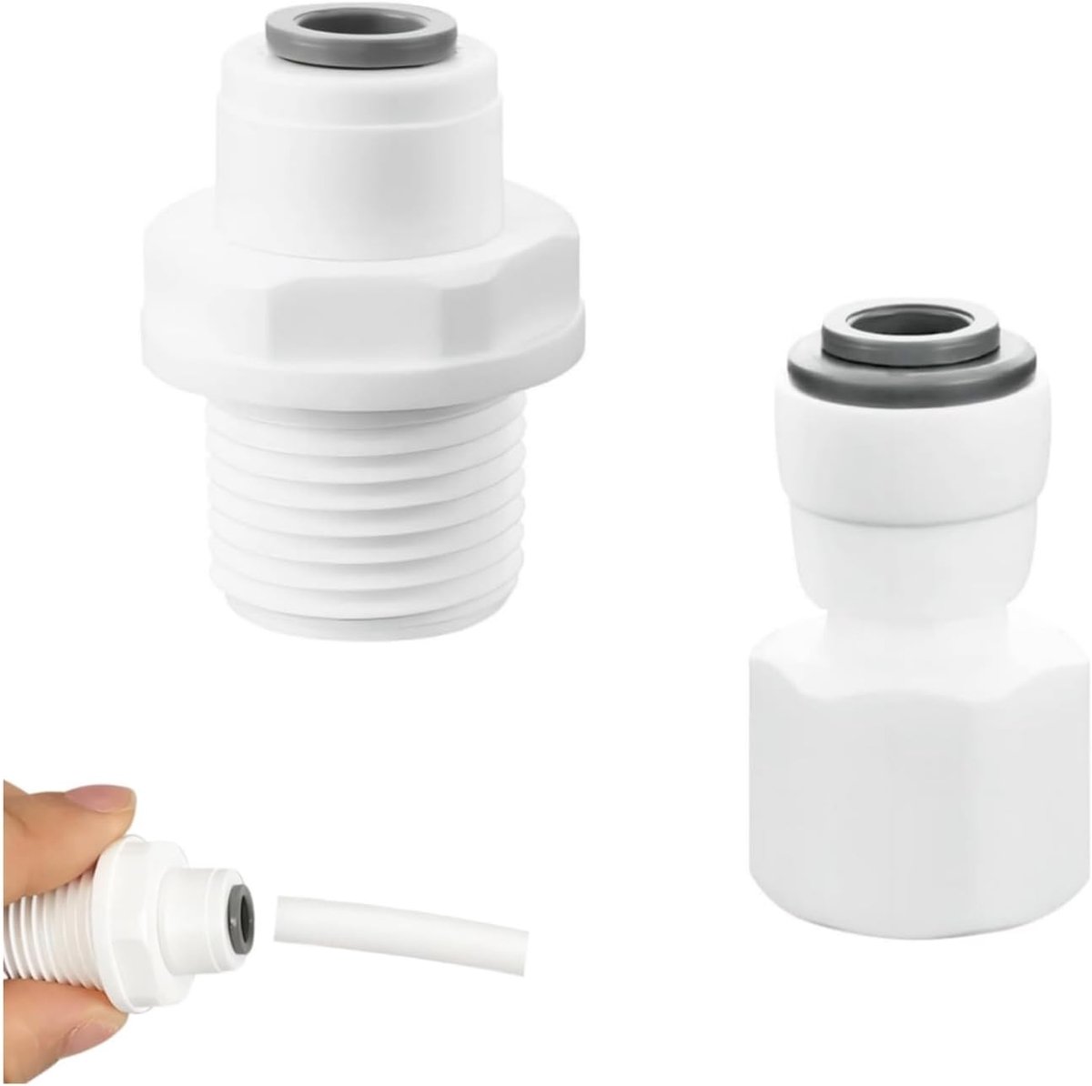 Waterfilter-snelaansluiting, push-in-snelkoppeling, 1/4 inch RO water, rechte buisfitting op 3/8 inch - ShopVlot
