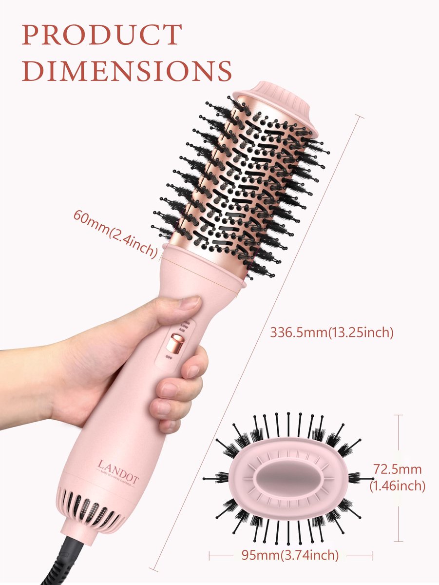 Warmeluchtborstel - ronde borstel - One-Step Ionic - volume en glans - professionele styling - ShopVlot